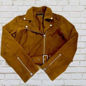 Aritzia Talula Suede Moto Jacket
